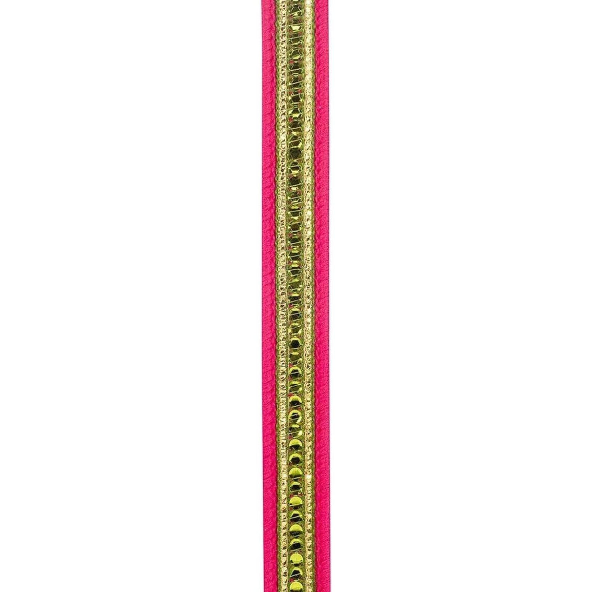 5/8" Sequin Trimmed Dupioni Ribbon: Lime/Pink (5 Yards)