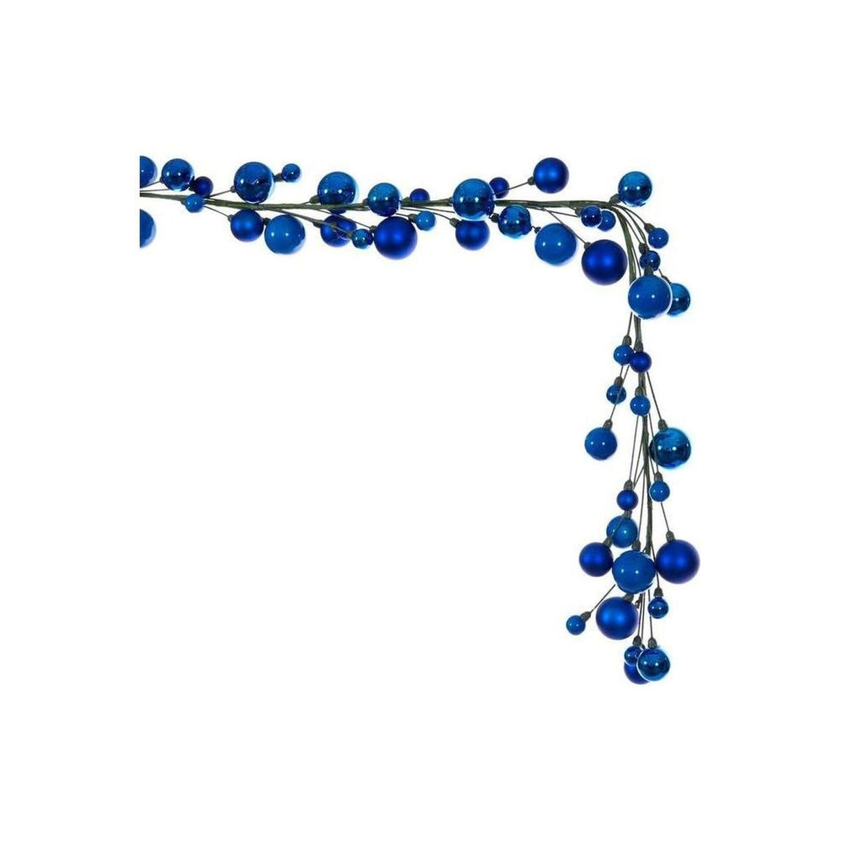 6' Ball Branch Garland: Blue