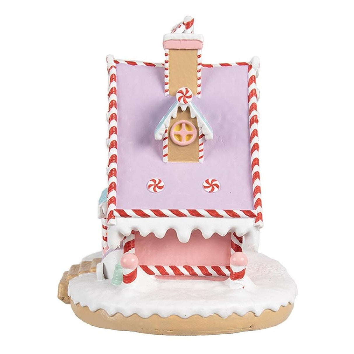 6" LED Pastel Gingerbread House