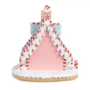 6" LED Pastel Gingerbread House
