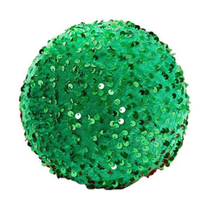 6" Sequin Ball Ornament: Green