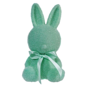 7" Flocked Sitting Bunny (Assorted Colors)