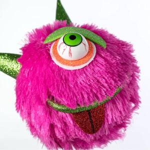 7" Furry Monster Ornament: Pink
