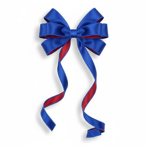 7/8" Satin Fused Ribbon: Blue/Red (10 Yards)
