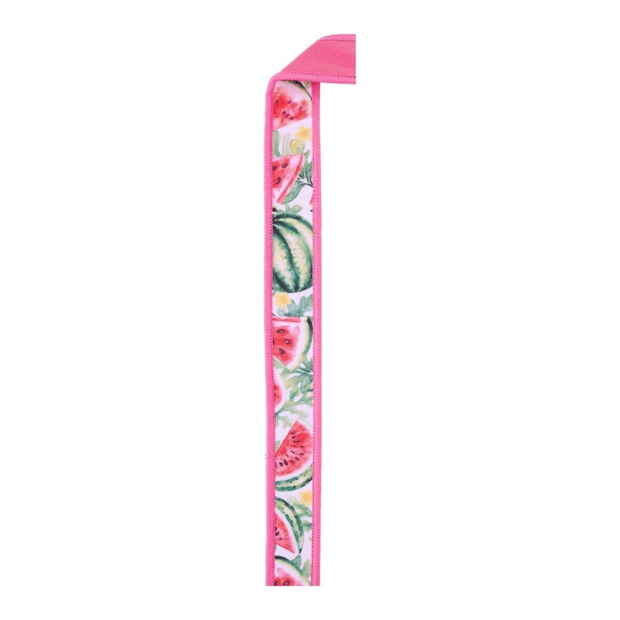 7/8" Watermelon Fused Back Ribbon: Pink/White (10 Yards)