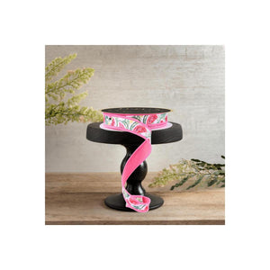 7/8" Watermelon Fused Back Ribbon: Pink/White (10 Yards)