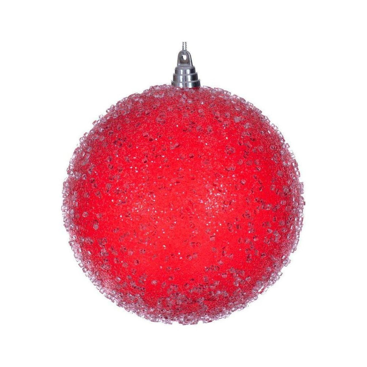 8" Red Icy Sugar Ball