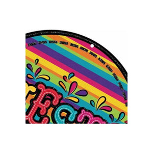 8" Round Metal Sign: Glitter Fiesta