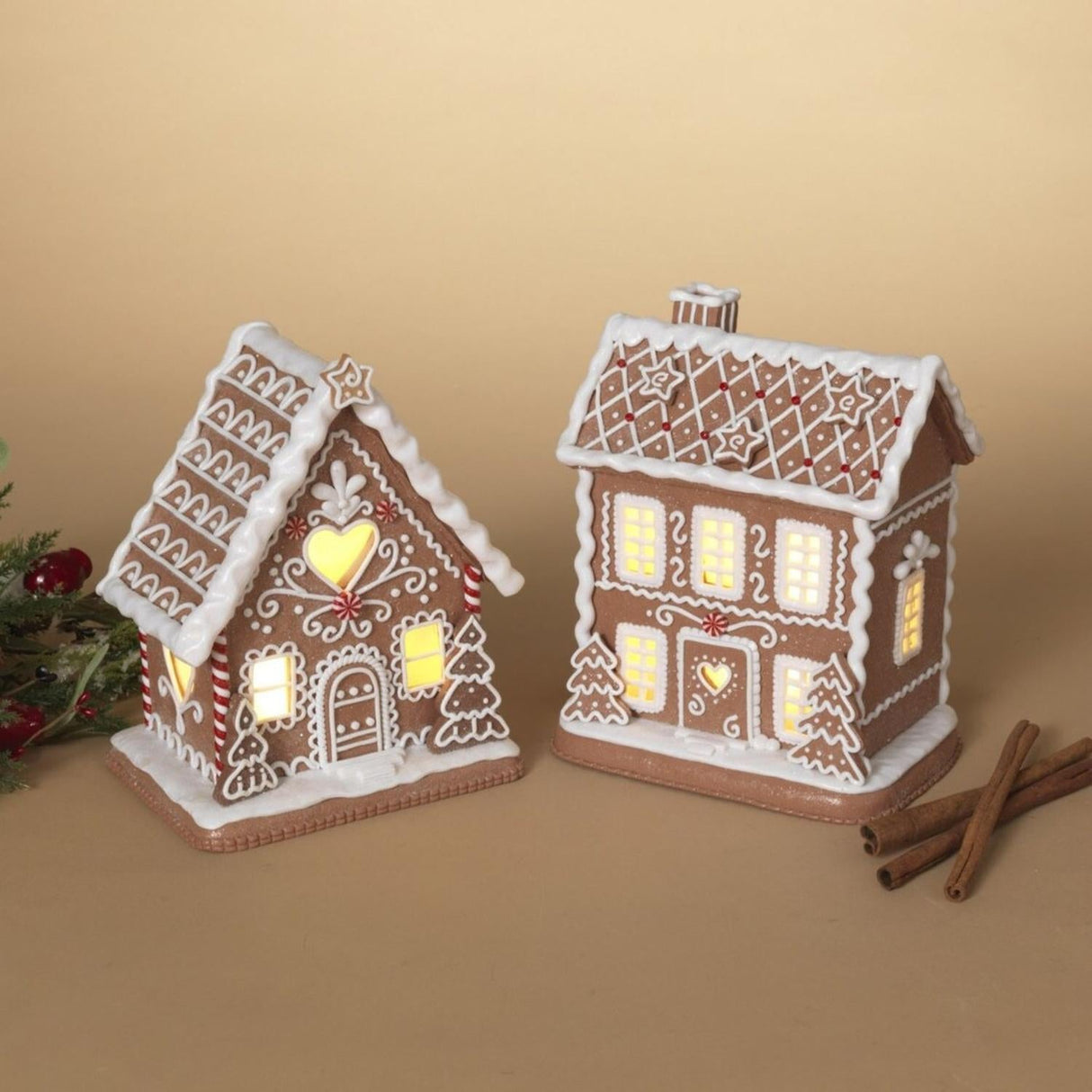 8.5" Lighted Holiday Gingerbread House