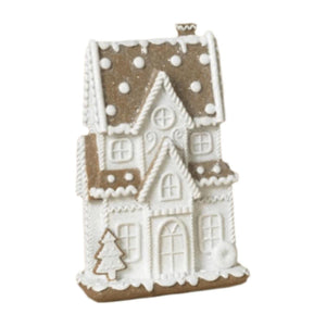 8.75" Glitter Gingerbread Holiday Townhouse