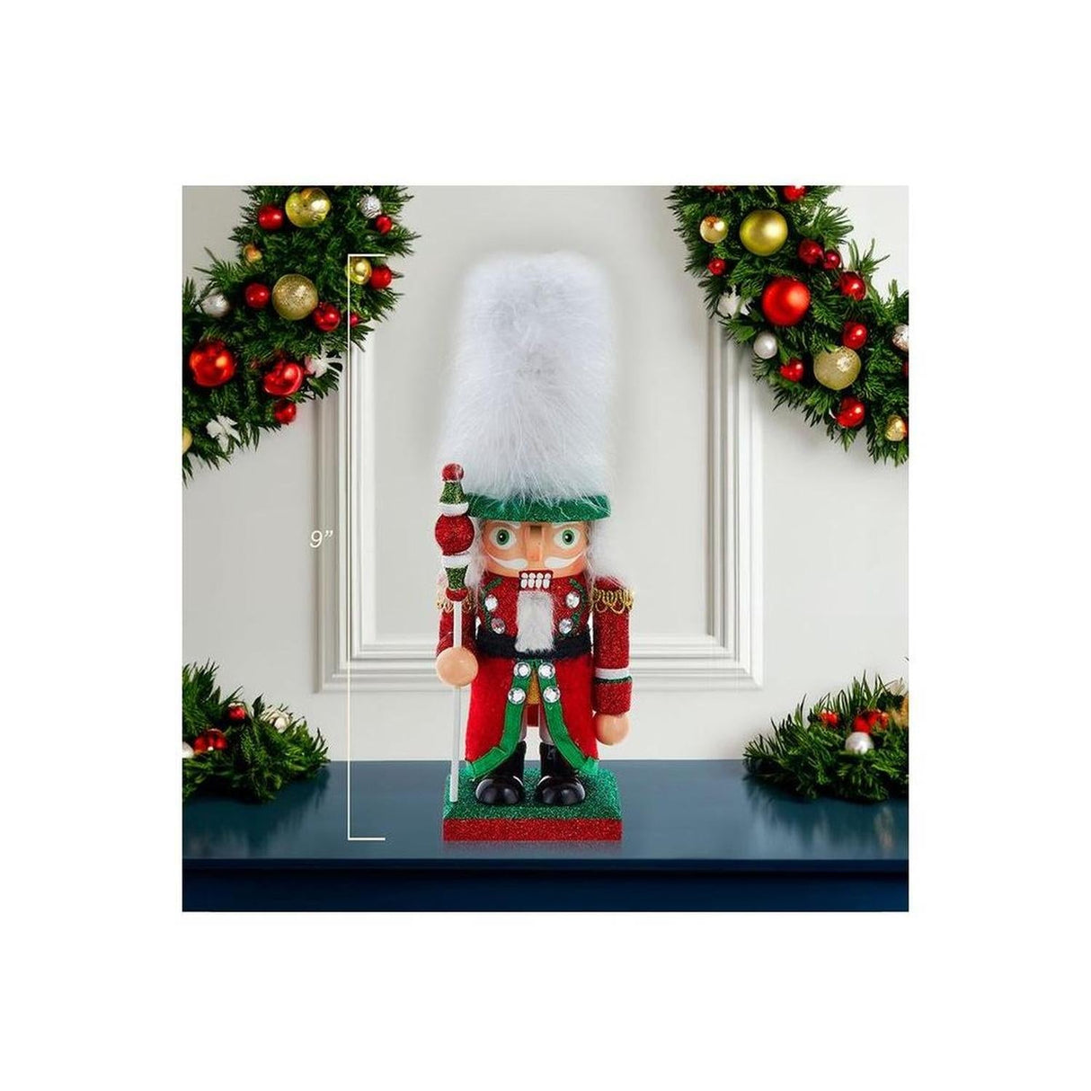 9" Hollywood Nutcrackers Red, Green and White