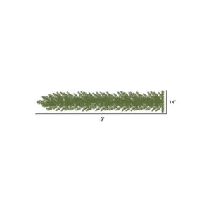 9' Lime Green Garland, LED lights