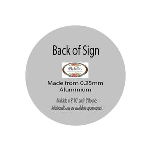 Baby Boy Bear Announcement Round Sign