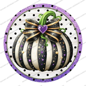Bougee Pumpkin Purple Black Sign