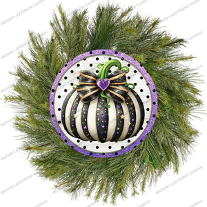 Bougee Pumpkin Purple Black Sign