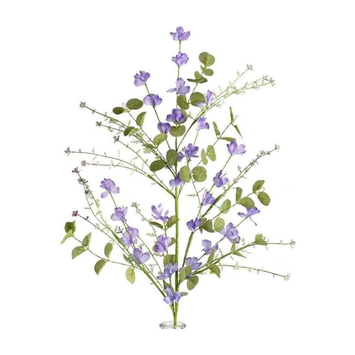 Fabric Flower Eucalyptus Spray: Lavender