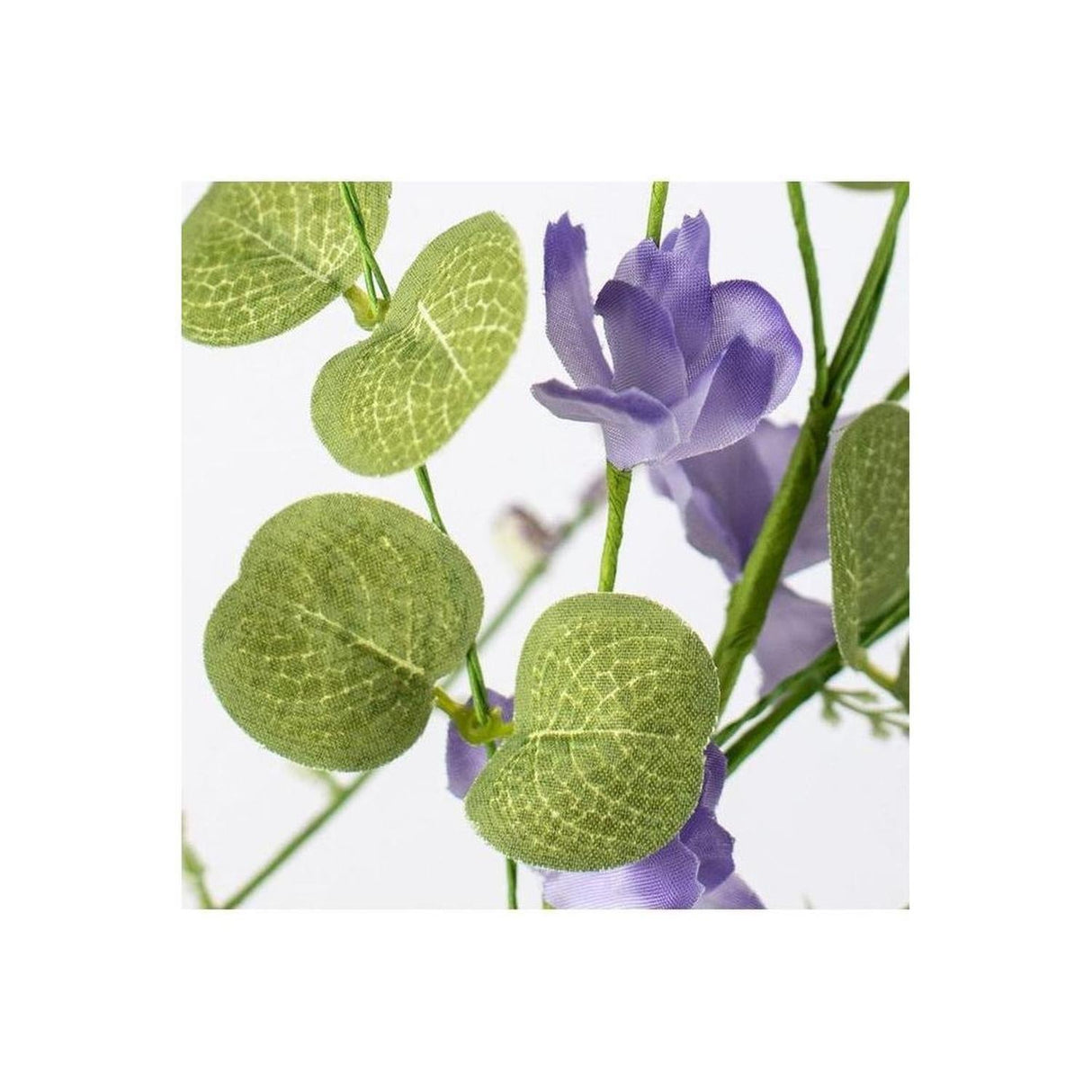 Fabric Flower Eucalyptus Spray: Lavender