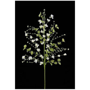 Fabric Flower Eucalyptus Spray: White