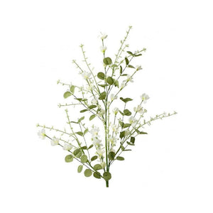 Fabric Flower Eucalyptus Spray: White