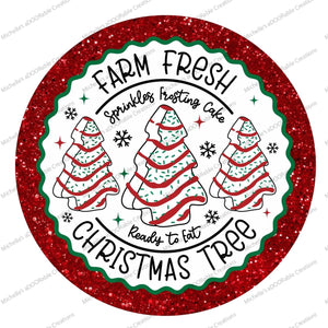 Farm Fresh Christmas Tree Glitter Sign