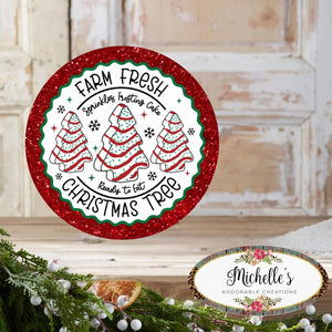 Farm Fresh Christmas Tree Glitter Sign