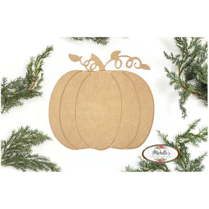 Harvest Pumpkin Wood Cutout - Unfinished Wood