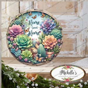 Home Sweet Home Succulent Sign