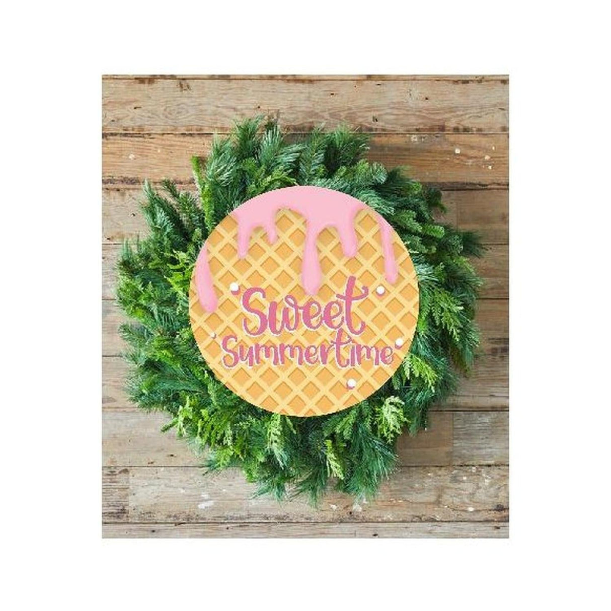Ice Cream Sweet Summertime Round Sign
