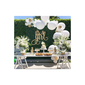 It's a Girl Script Word Wood Cutout