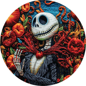 Jack Skeleton Embroidered Effect Sign