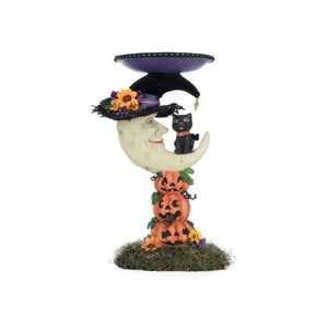 Jacks and Cats Moon Pillar Candle Holder