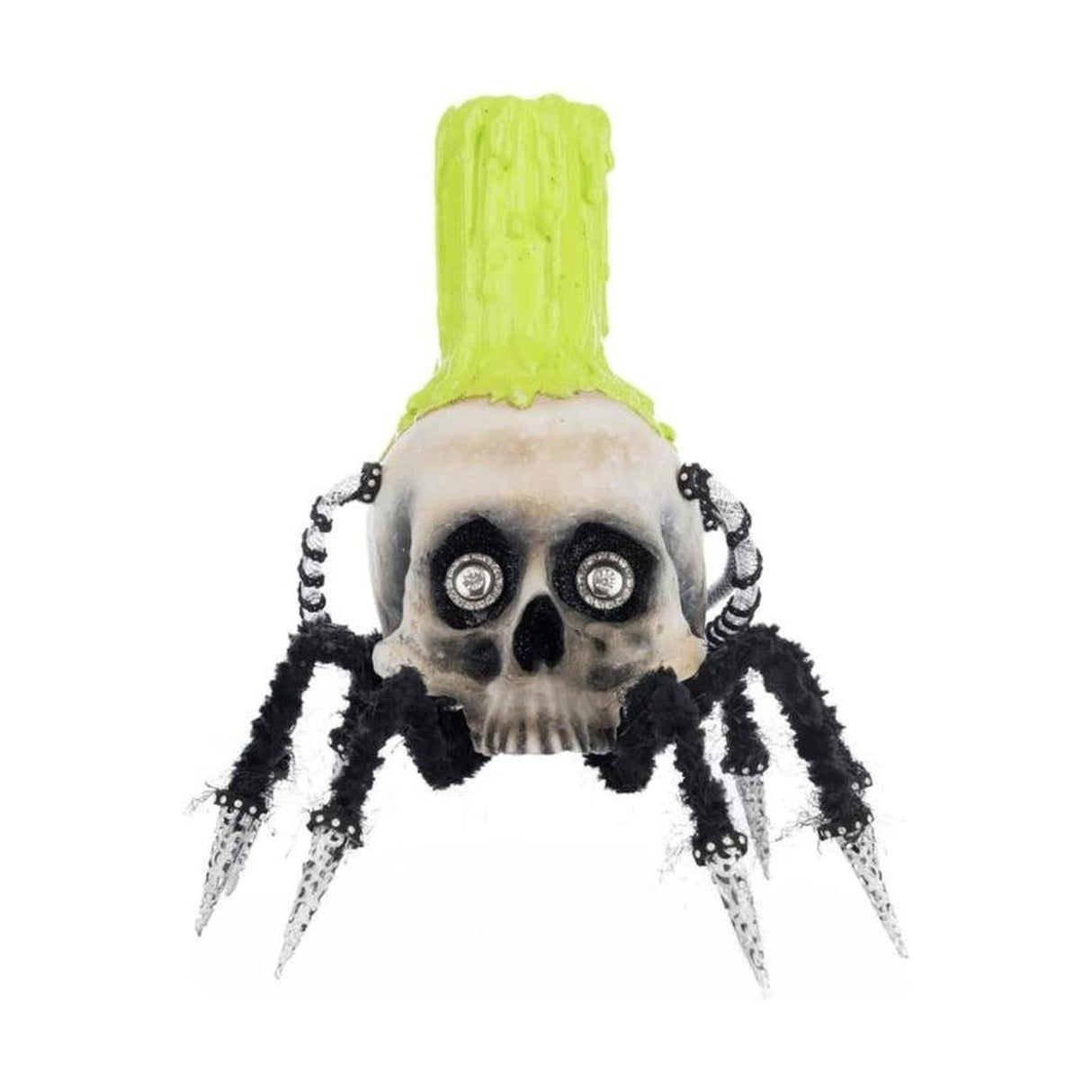 Katherine's Collection 12" Chaotic Spider Skull Candle Holder