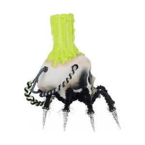 Katherine's Collection 12" Chaotic Spider Skull Candle Holder
