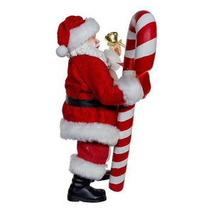 Kurt Adler 10.5" Fabriché Santa With Candy Cane