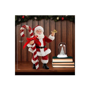 Kurt Adler 10.5" Fabriché Santa With Candy Cane