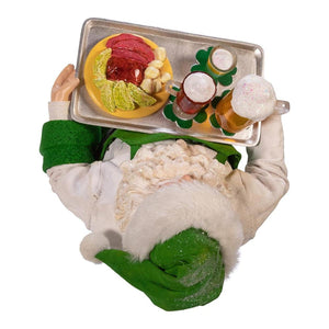 Kurt Adler 10.5-Inch Fabriché Musical Irish Chef Santa