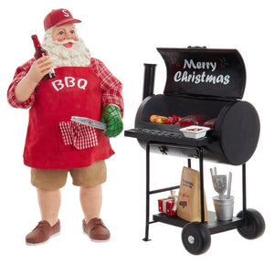Kurt Adler 10.75-Inch Barbecue Grill Santa Figurine