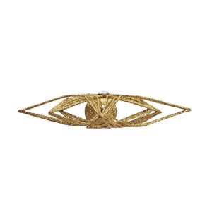 Kurt Adler 12-Inch Unlit Gold Glittered 6-Point Star Tree Topper