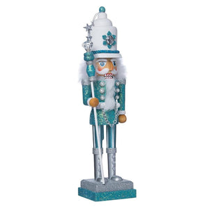 Kurt Adler 17" Hollywood Turquoise/White Nutcracker