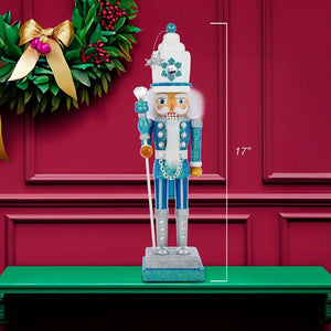 Kurt Adler 17" Hollywood Turquoise/White Nutcracker