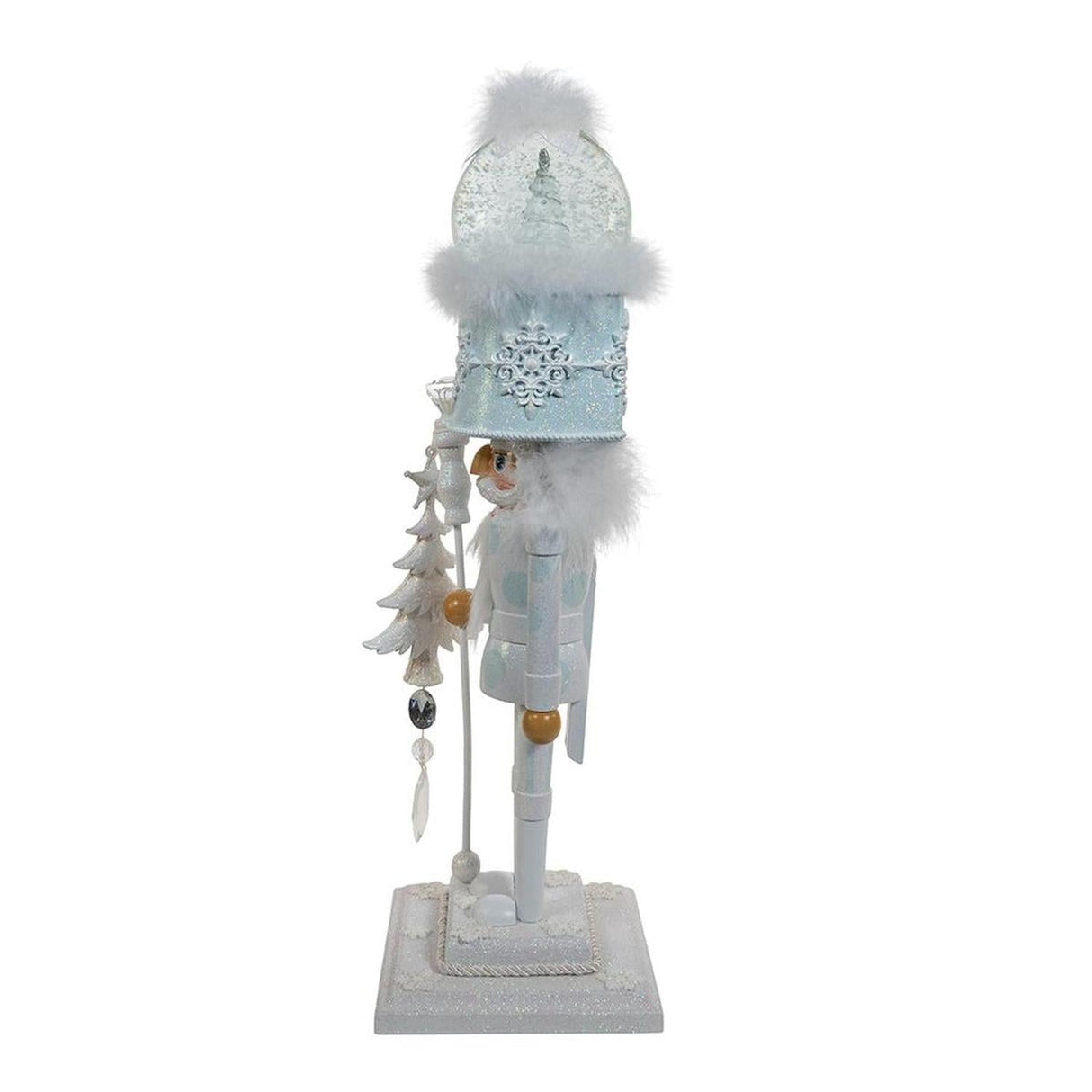 Kurt Adler 20-Inch Musical White Soldier Water Globe Hat Nutcracker