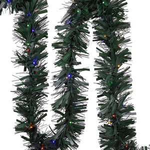 Kurt Adler 24-Foot Pre-lit Green Pathway Garland with Stakes