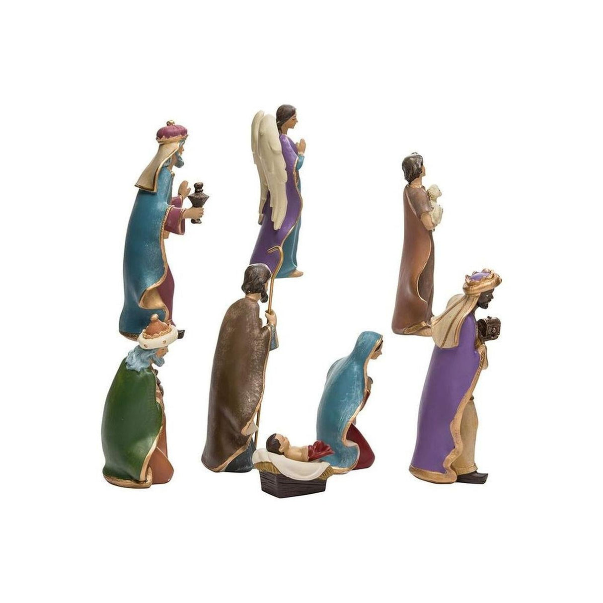 Kurt Adler 6.25-Inch Resin Nativity Set of 8 Pieces