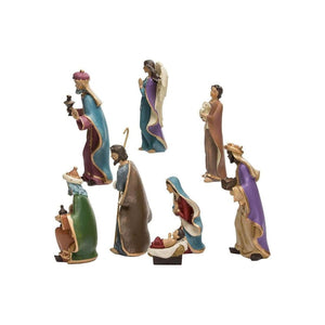 Kurt Adler 6.25-Inch Resin Nativity Set of 8 Pieces