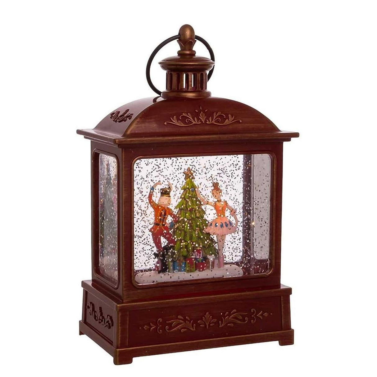 Kurt Adler 8-Inch Nutcracker Swirl Water Lantern