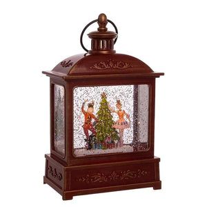 Kurt Adler 8-Inch Nutcracker Swirl Water Lantern