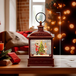 Kurt Adler 8-Inch Nutcracker Swirl Water Lantern