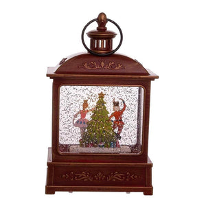 Kurt Adler 8-Inch Nutcracker Swirl Water Lantern