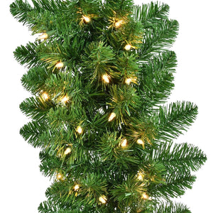 Kurt Adler 9' Prelit Clear LED Vanderbilt Garland