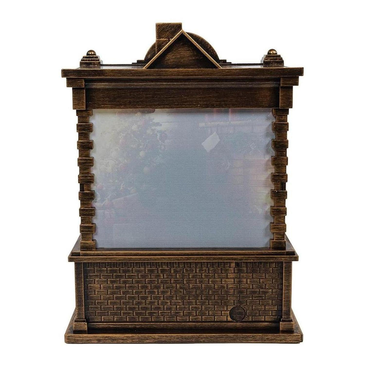 Kurt Adler Lighted Santa Fireplace Water Lantern